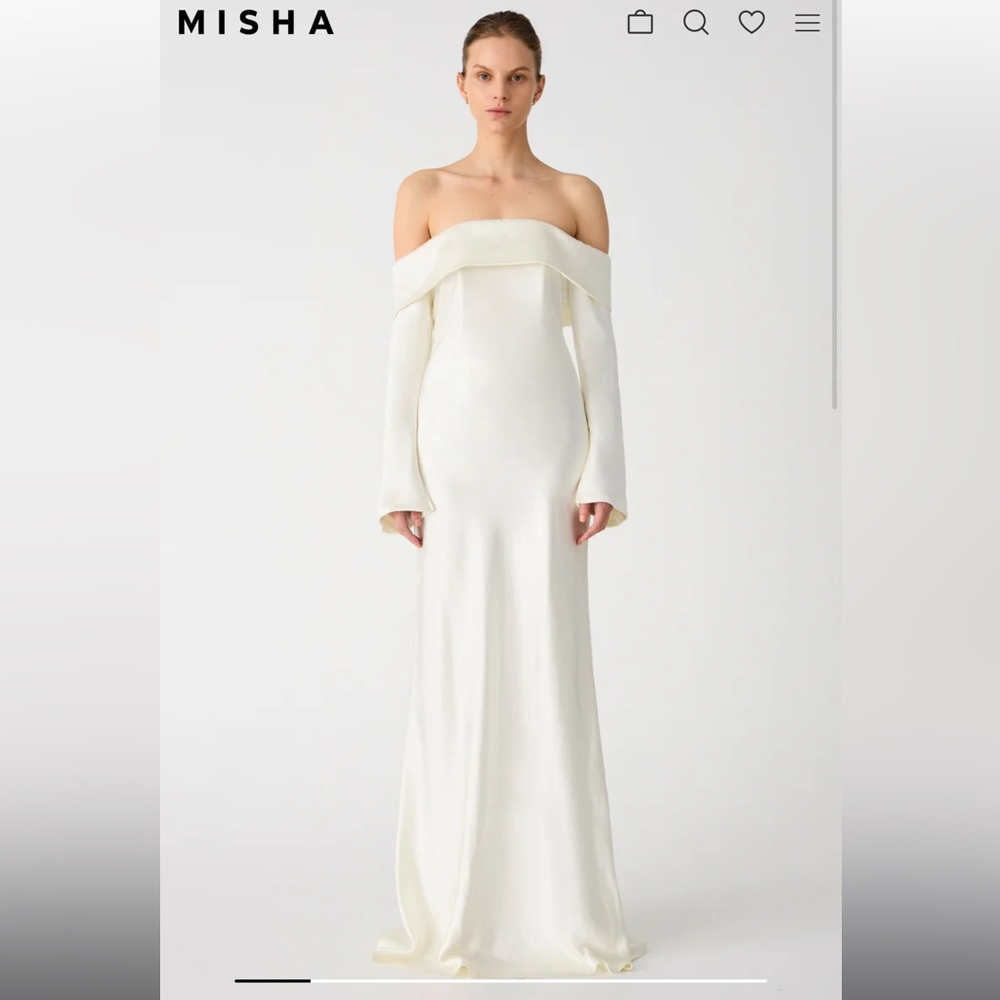Elegant Cream Evening Gown